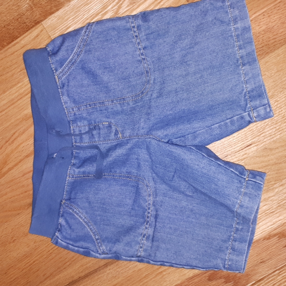 Faded Glory elastized and drawstring jean shorts. Size 7/8 girls